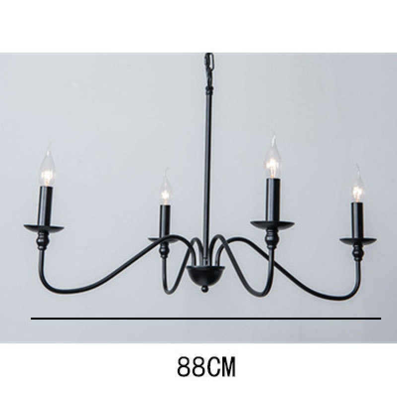 HEIKESZ Simple Luxury American Iron Chandelier Ceiling Light for Living Room Dining Bedroom Farmhouse Balcony Hallway Lighting