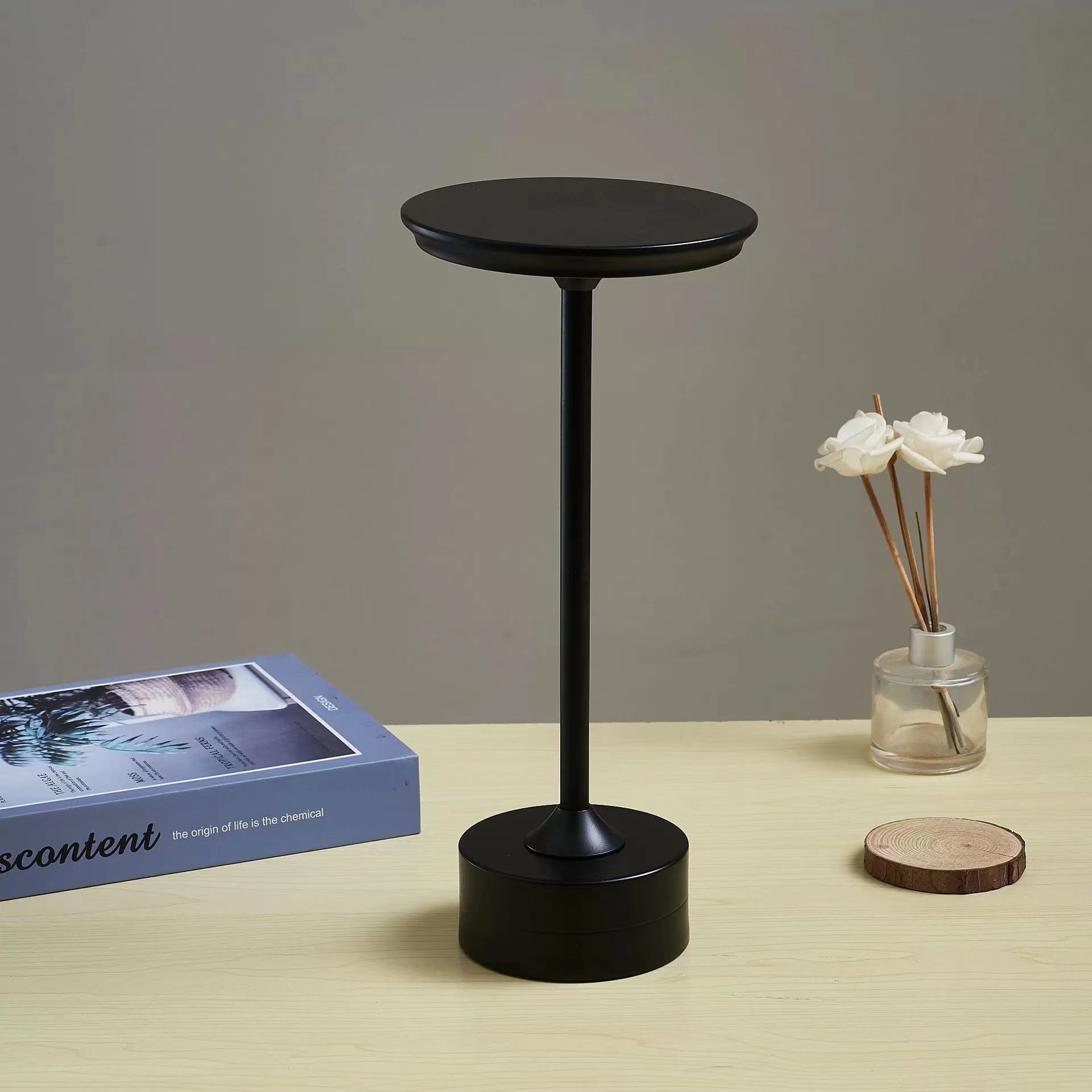 HEIKESZ UFO Table Lamp Iron Charging Touch Bedside Desk Lamp for Bedroom Restaurant Ambience Light