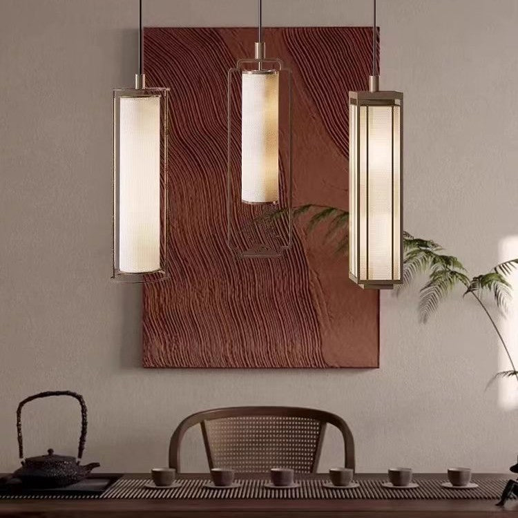 HEIKESZ New Chinese Style Bamboo Chandelier Candle Zen Light for Tea House Restaurant Hotel Decoration