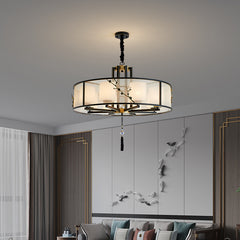 HEIKESZ Modern Chinese Style Ceiling Light Simple Zen Living Room Bedroom Dining Round Study Tea Room Lighting Fixture