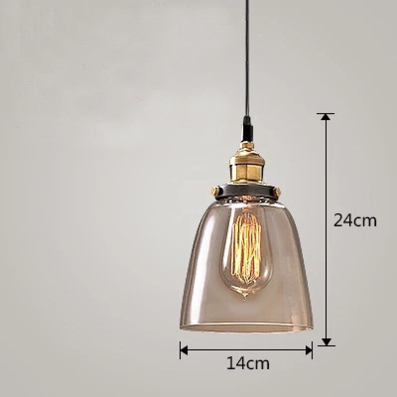 HEIKESZ Vintage Industrial Ceiling Light Loft Bar Restaurant Creative Glass Pendant Lamp for Clothing Store