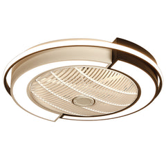 HEIKESZ Modern LED Ceiling Fan Light for Bedroom Home Use Energy Saving Quiet Ceiling Fan with Light Simple Design