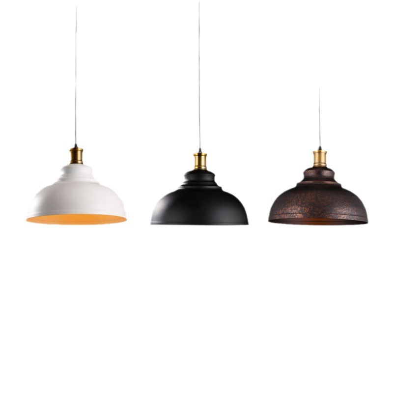 HEIKESZ Vintage Bowl Pendant Light Industrial Style Single Head Iron Ceiling Lamp for Bar Balcony Restaurant Clothing Store Loft Lighting
