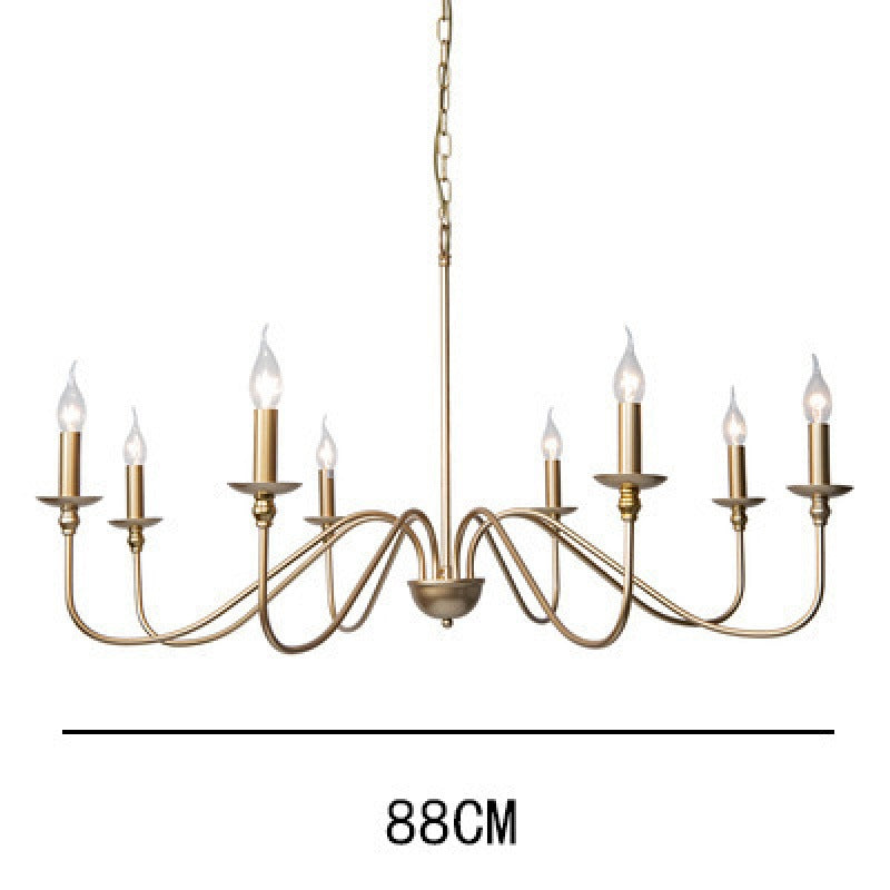 HEIKESZ Simple Luxury American Iron Chandelier Ceiling Light for Living Room Dining Bedroom Farmhouse Balcony Hallway Lighting