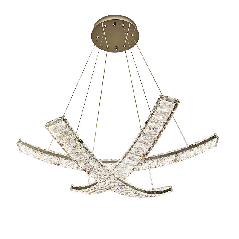 HEIKESZ Luxury Modern Crystal Chandelier Artistic Ceiling Light for Living Room Dining Bedroom Designer Decor