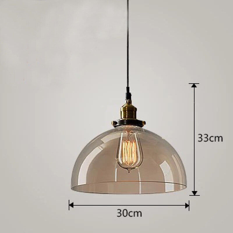 HEIKESZ Vintage Industrial Ceiling Light Loft Bar Restaurant Creative Glass Pendant Lamp for Clothing Store
