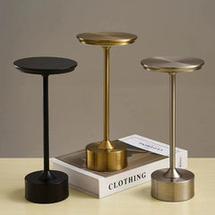HEIKESZ UFO Table Lamp Iron Charging Touch Bedside Desk Lamp for Bedroom Restaurant Ambience Light
