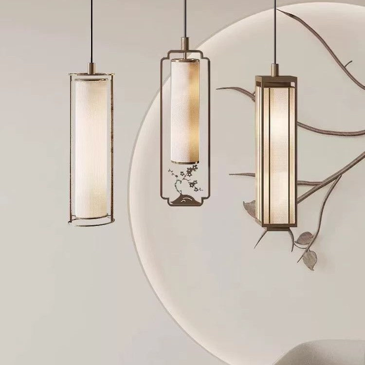 HEIKESZ New Chinese Style Bamboo Chandelier Candle Zen Light for Tea House Restaurant Hotel Decoration