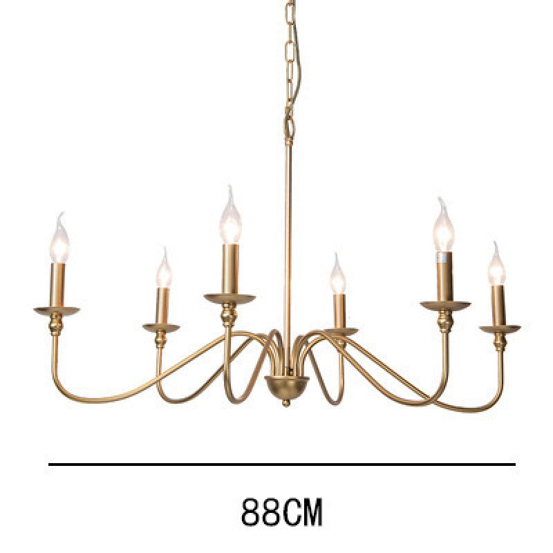 HEIKESZ Simple Luxury American Iron Chandelier Ceiling Light for Living Room Dining Bedroom Farmhouse Balcony Hallway Lighting