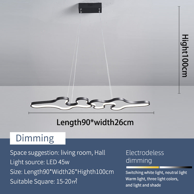 HEIKESZ Nordic Style LED Ceiling Light Modern Minimalist Creative Luxury Chandelier for Living Room Bedroom Bar Restaurant Lighting