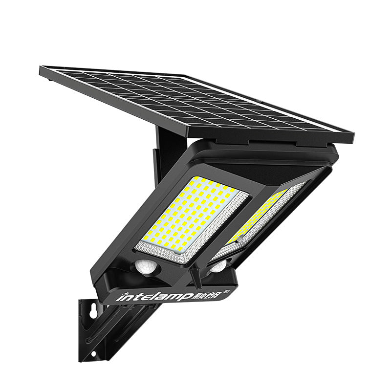 HEIKESZ Solar Motion Sensor Light Outdoor Waterproof LED Wall Lamp Auto On at Night for Garden Yard Pathway