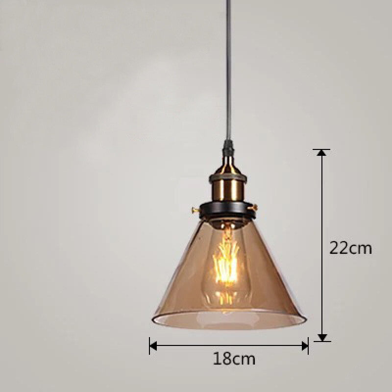HEIKESZ Vintage Industrial Ceiling Light Loft Bar Restaurant Creative Glass Pendant Lamp for Clothing Store