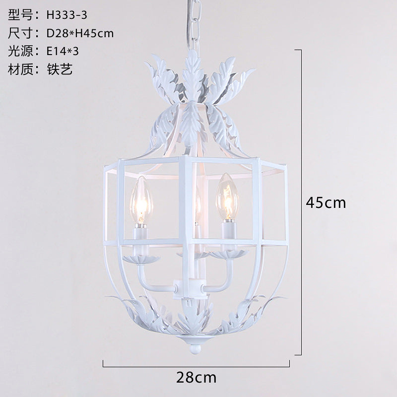 HEIKESZ Vintage American Country Rustic Iron Ceiling Light for Living Room Dining Hallway Entryway Cross Border Supply