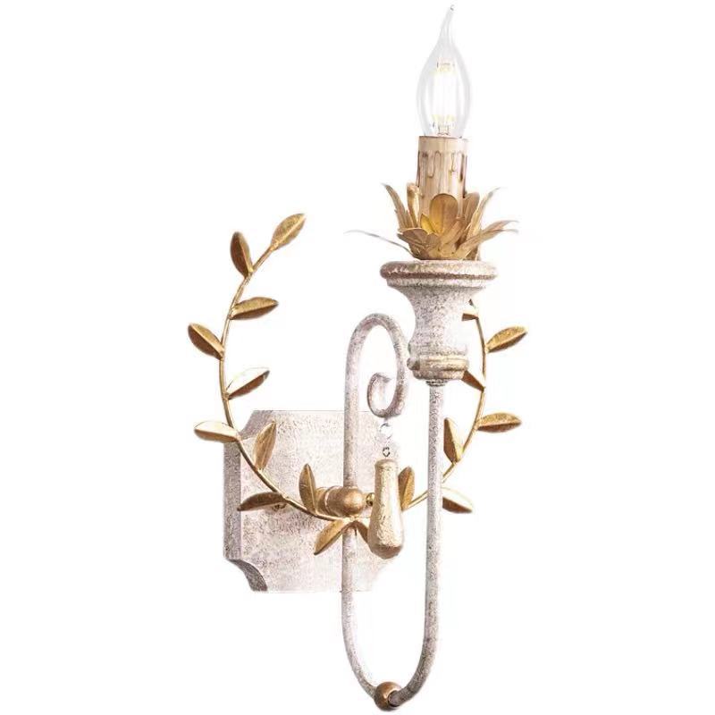 Vintage Wooden Wall Light Rustic French Country Sconce for Living Room Bedroom Dining Hallway Decoration