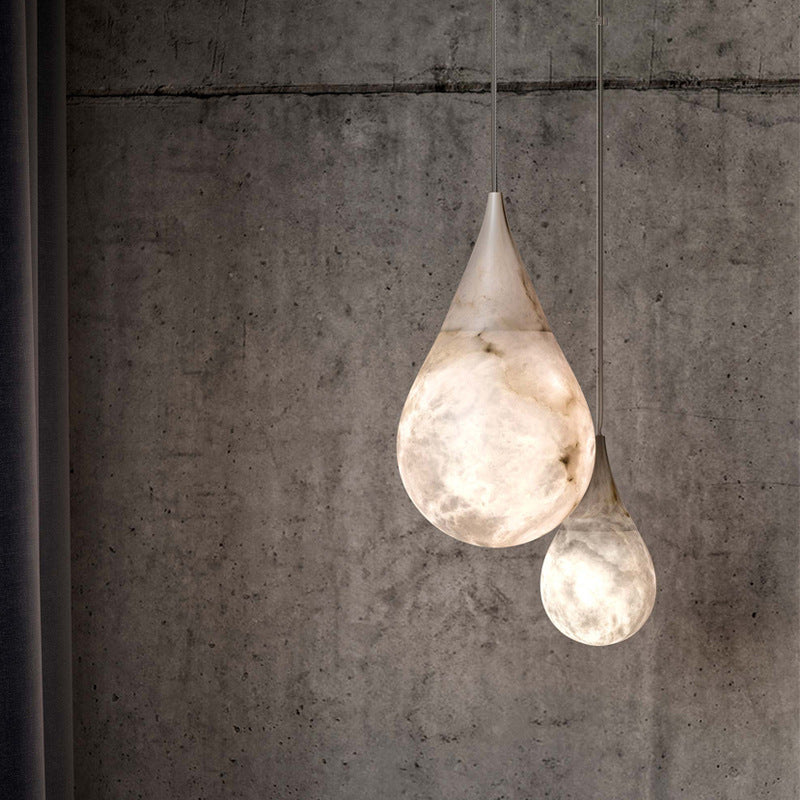 HEIKESZ French Restaurant Chandelier Cloud Marble Light Wabi Sabi Minimalist Creative Bedside Lamp Bar Design Showroom Lighting