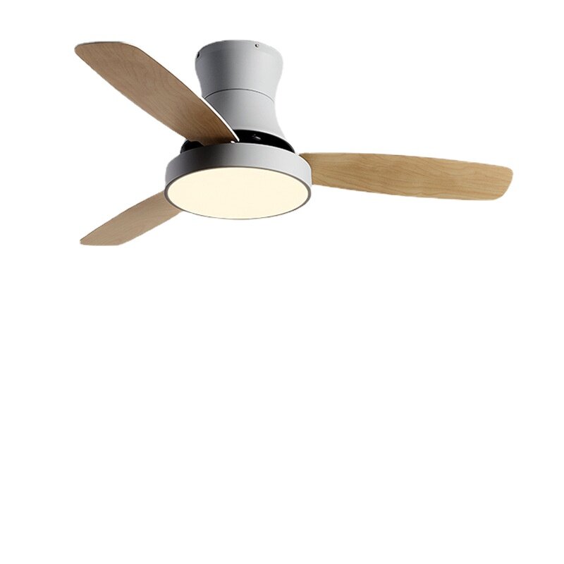 HEIKESZ Nordic Fan Lamp Modern Minimalist Ceiling Fan LED Light Mute Home Decoration Fan Style Ceiling Lamp