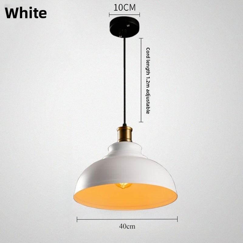 HEIKESZ Vintage Bowl Pendant Light Industrial Style Single Head Iron Ceiling Lamp for Bar Balcony Restaurant Clothing Store Loft Lighting