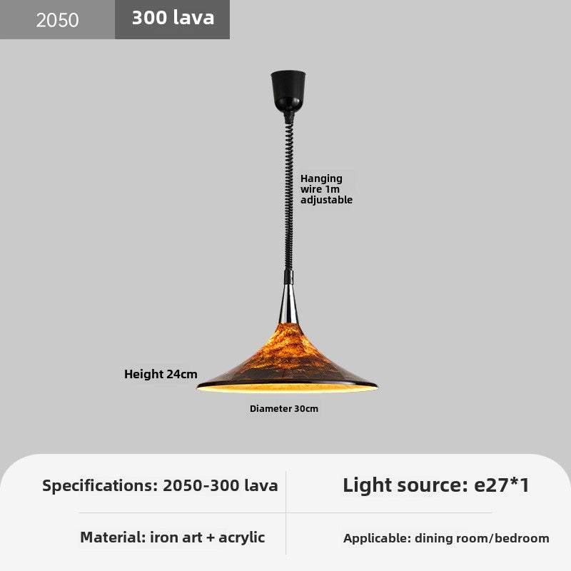 HEIKESZ Medieval restaurant chandelier creative can lift retro painted living room island table study main light design telescopic horn lamp light fixtures for celling light