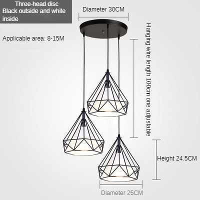 HEIKESZ Nordic Style Restaurant Chandelier Modern Minimalist Restaurant Dining Table Leisure Bar Creative Coffee Tea Shop Diamond Chandelier LED Light for Bedroom Night Aesthetic Room Lamp