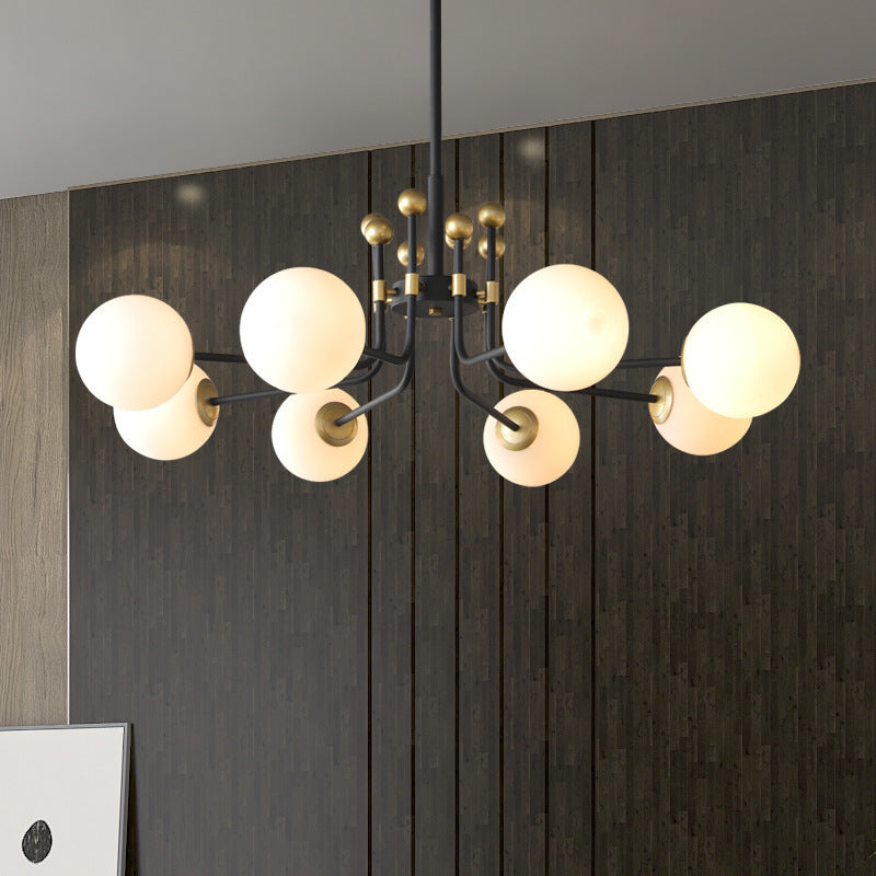 HEIKESZ Nordic Modern Glass Pendant Light Creative Living Room Bedroom Study Dining Room Ceiling Lamp Designer Lighting