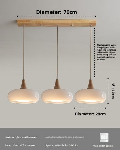 HEIKESZ Nordic creative persimmon chandelier retro Japanese Bauhaus restaurant bar chandelier simple study bedroom hanging lamp light fixtures for celling lights