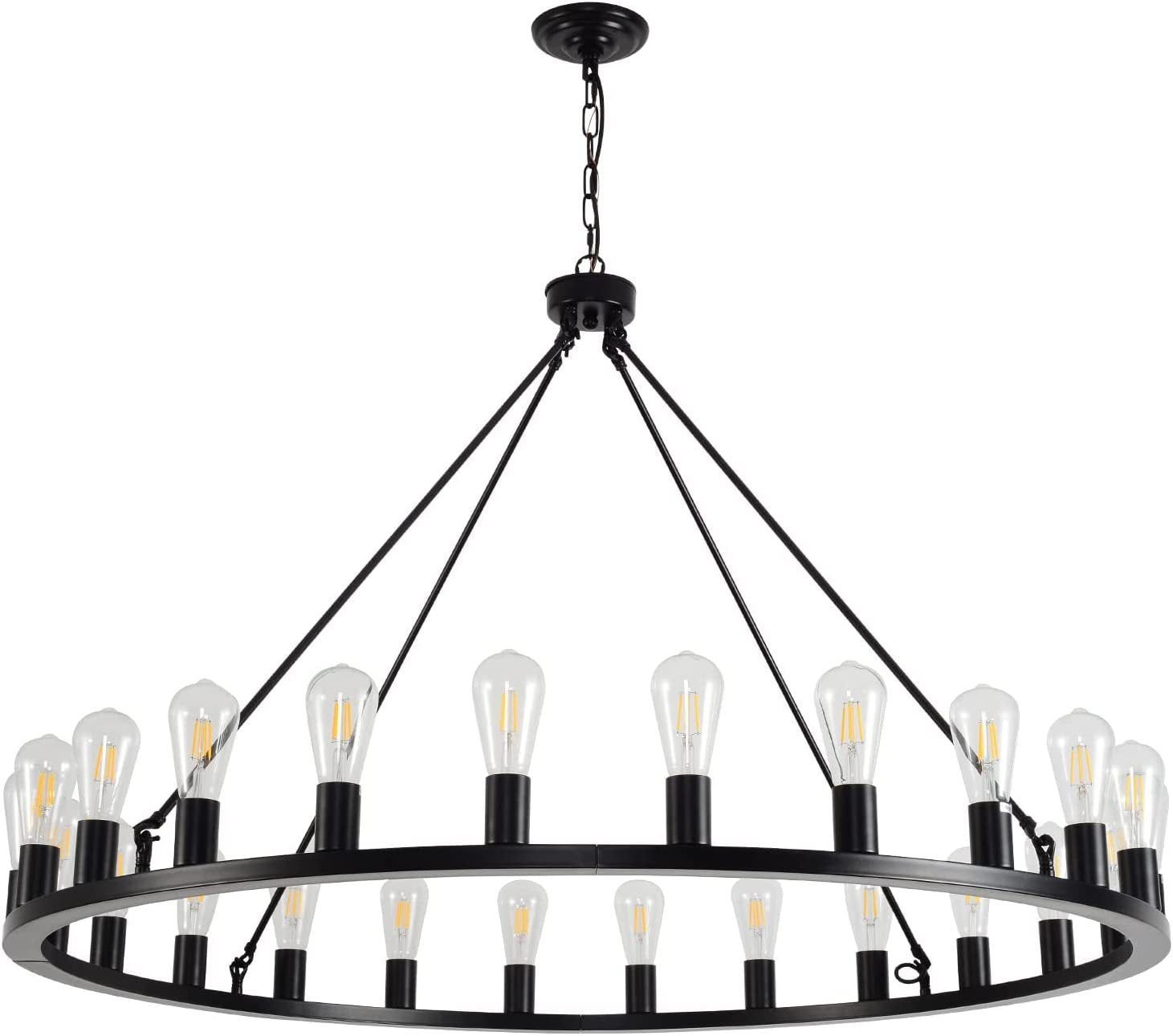 HEIKESZ American retro wrought iron chandelier hotel villa restaurant engineering light living room light balcony hot-selling lamps Chandelier, restaurant light, living room light