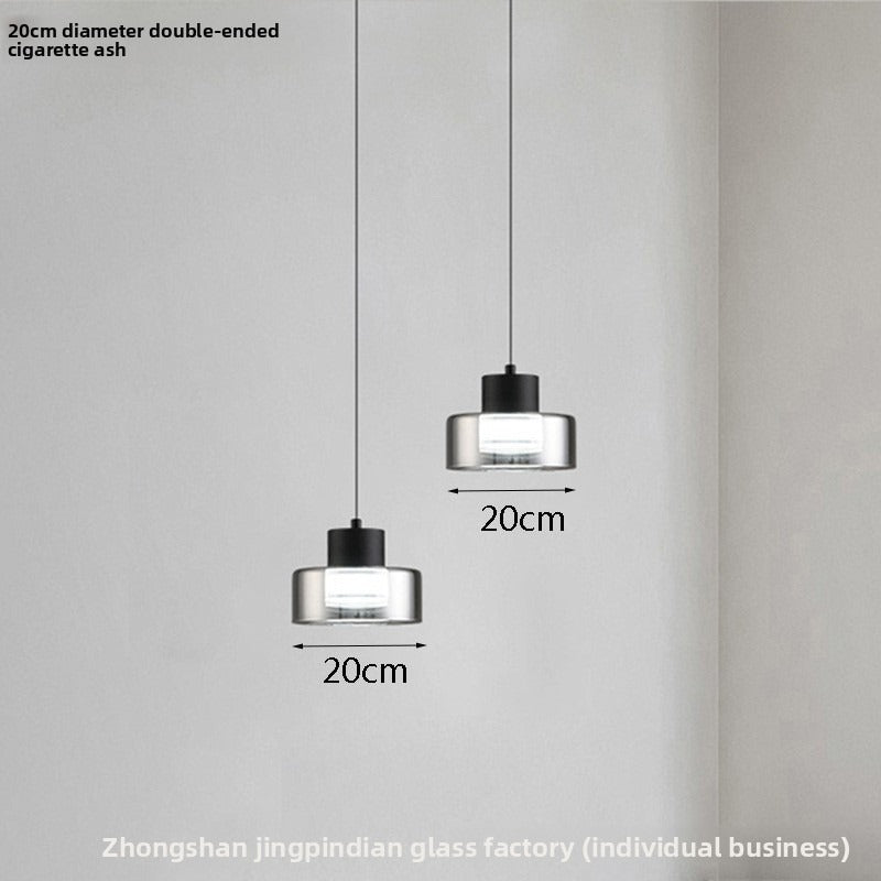 HEIKESZ Italian Minimalist Ceiling Light Modern Nordic Glass Pendant Lamp for Bedroom Dining Room and Bar