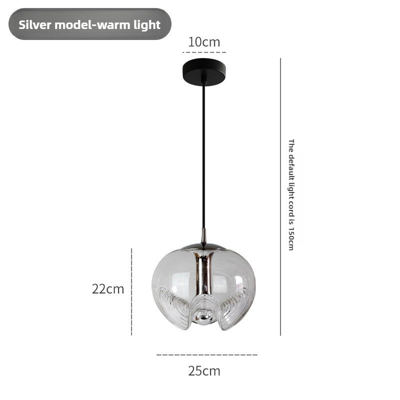 HEIKESZ Modern light luxury medieval European glass chandelier modern simple bedside restaurant bar counter corridor chandelier Chandelier, restaurant light, living room light