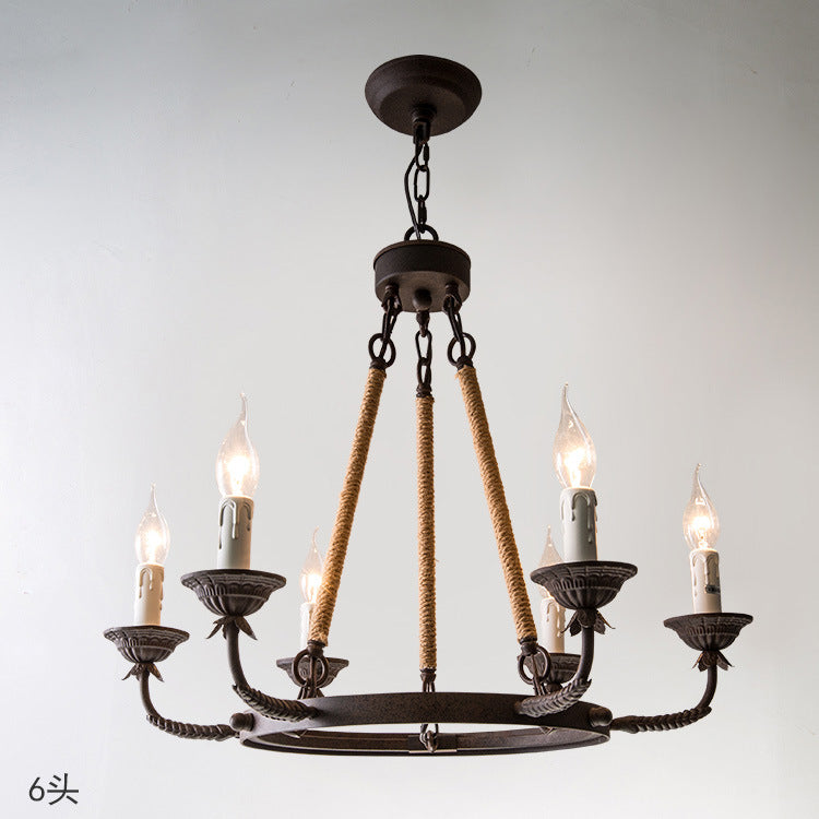 HEIKESZ American retro chandelier personality nostalgic villa guest restaurant bar clothing store decorative industrial wind chandelier