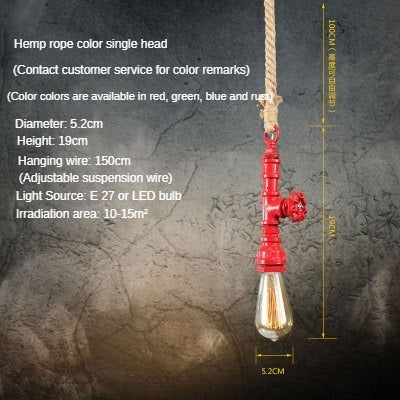 HEIKESZ American retro water pipe ceiling light restaurant coffee shop creative clothing store LOFT industrial style multi head combination light
