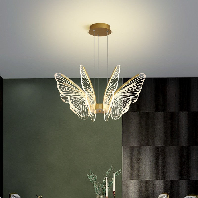 HEIKESZ Nordic designer butterfly chandelier modern simple atmosphere lighting luxury study living room bedroom creative personality lamp lighting fixtures for celling lighting