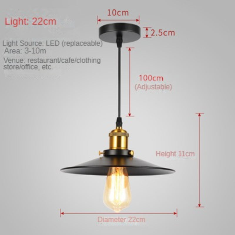 HEIKESZ Cross-Border Hot Droplight Guest Restaurant Bar Creative Coffee Shop Clothing Store Window Pot Cover UFO Black Dress Droplight LED Light for Bedroom Night Aesthetic Room Lamp