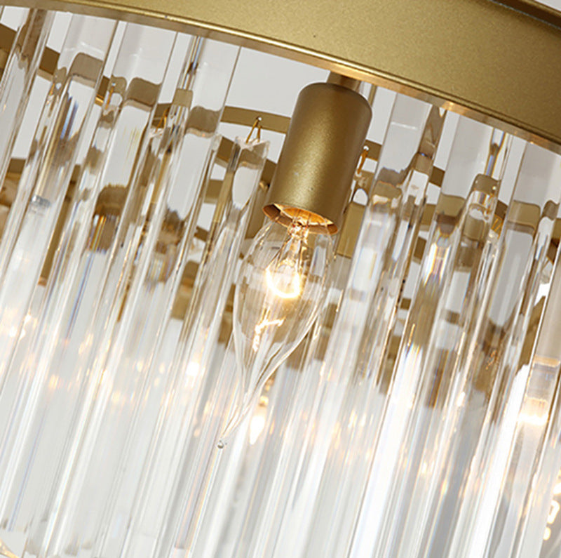 HEIKESZ Amazon cross-border American living room dining room bedroom round crystal chandelier atmosphere modern simple Zhongshan lighting lamp lighting fixtures for celling lighting