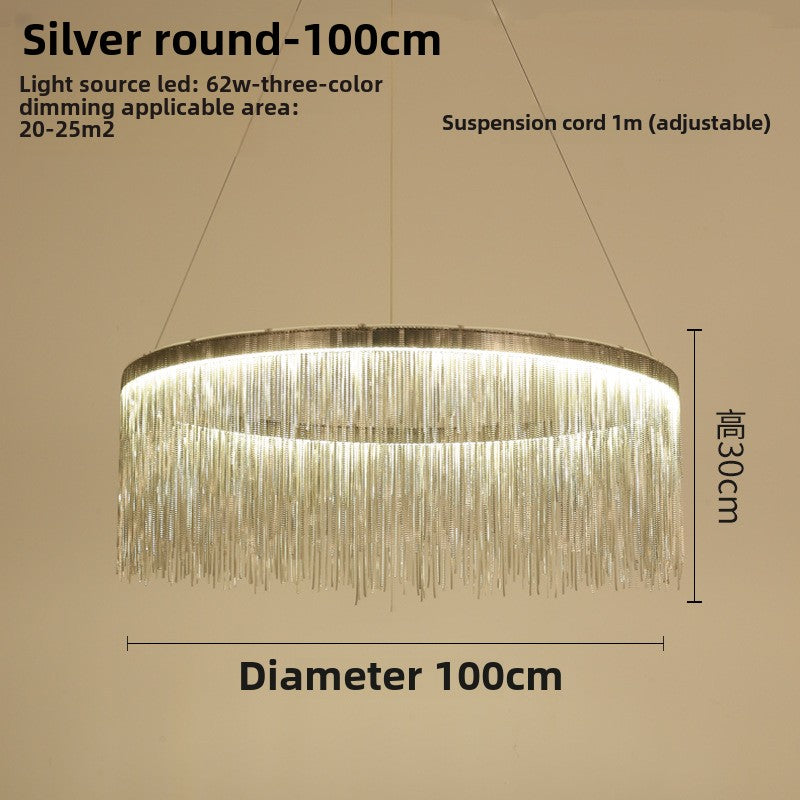 HEIKESZ Light luxury restaurant lamps ins clothing shop window, front desk creative personality tassel post-modern Nordic bar chandelier lamp light fixtures for celling lights