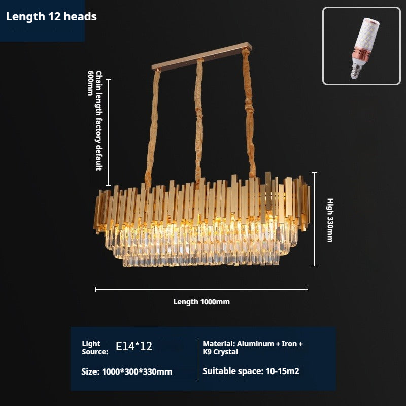 HEIKESZ Light luxury crystal chandelier living room lamp restaurant hotel luxury bedroom aisle lamp Zhongshan factory direct sales post-modern lamp light fixtures for celling lights