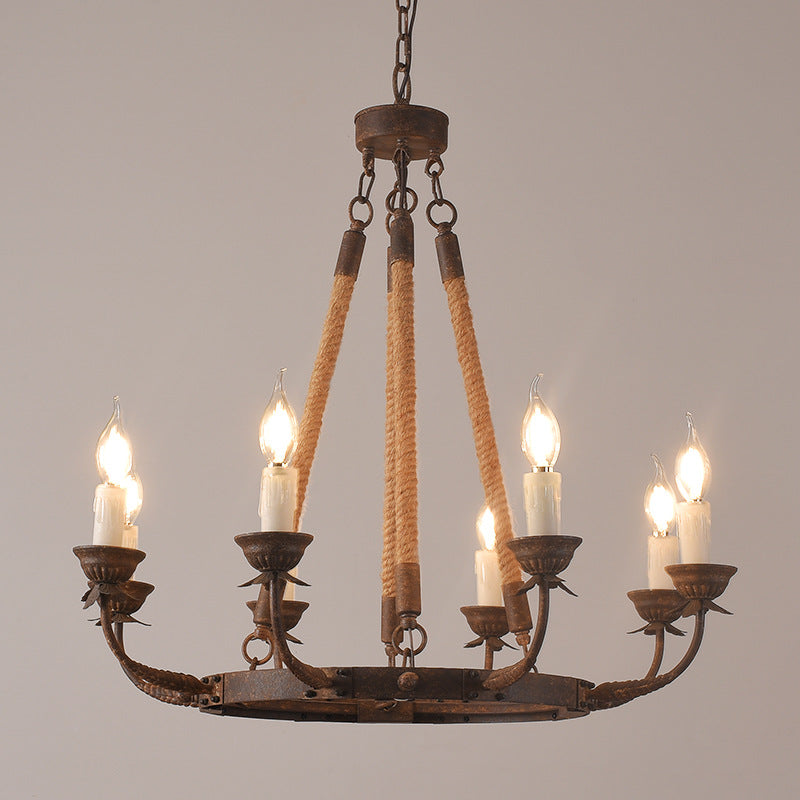 HEIKESZ American retro chandelier personality nostalgic villa guest restaurant bar clothing store decorative industrial wind chandelier