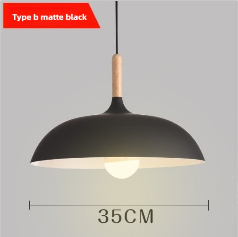 HEIKESZ Food chandelier single head Nordic simple Zhongshan lamps and lanterns Food store commercial retro chandelier Industrial style restaurant small chandelier