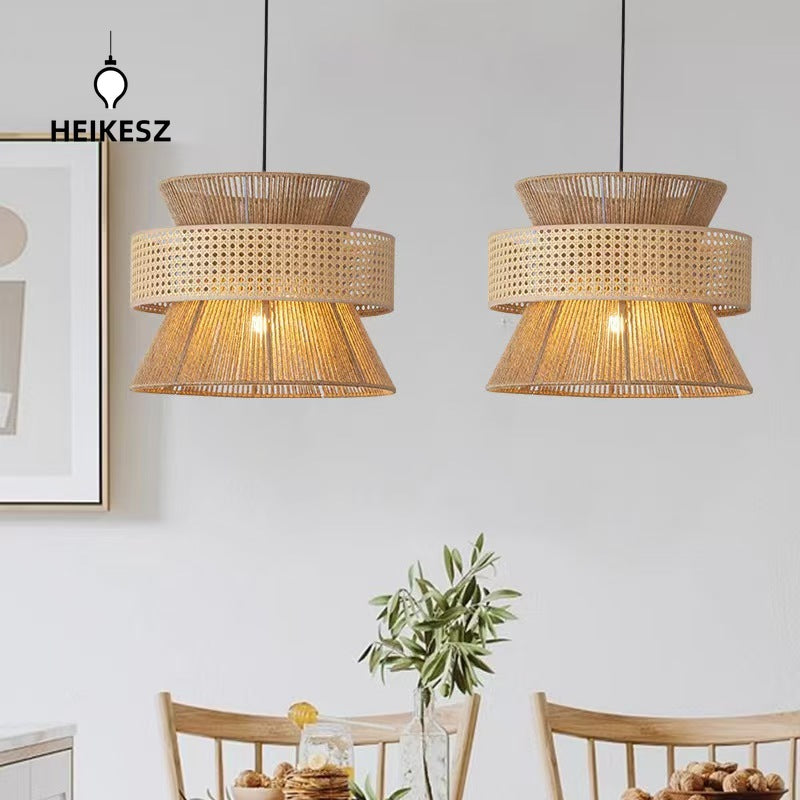 HEIKEZ Japanese style Wabisha style pendant lamp Zen tea room homestay industrial style restaurant antique hotel retro vine lamp ceiling light fixture