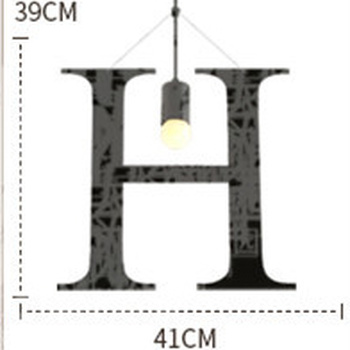 HEIKESZ Retro Personalized Letter Chandelier Wrought Iron Creative Restaurant and Cafe Bar Clothing Store English Letter Assembled Lamp american style retro outdoor indoor retro bedroom lamp american-style Industrial wind