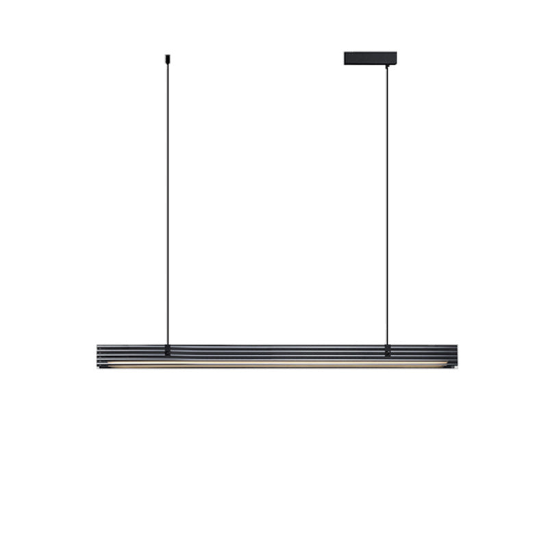 HEIKESZ Glass restaurant chandelier minimalist light luxury high-end household table lamps Nordic designer one-word long restaurant lamp light fixtures for celling lights