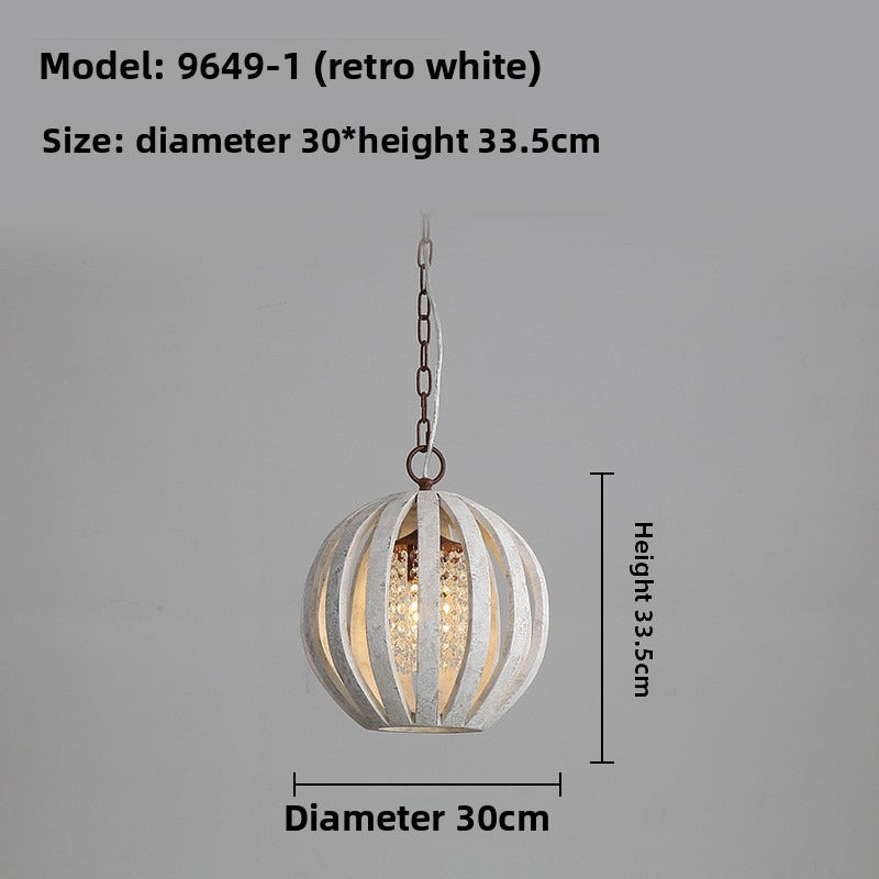 Vintage Wooden Ceiling Light American Rustic Style Cross Border Supply Pendant Lamp for Dining Room Living Room Bar Corridor Decoration
