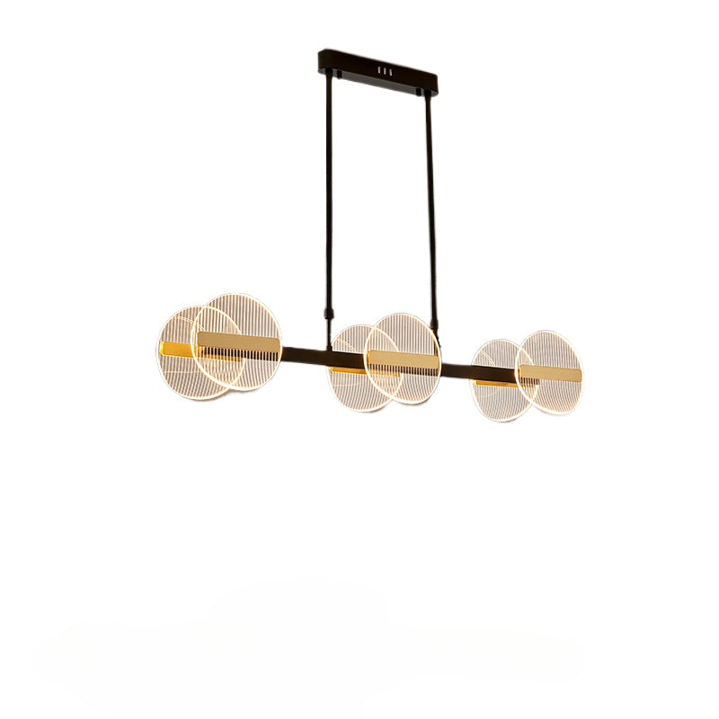 HEIKESZ Nordic restaurant chandelier, new modern minimalist creative personality bar led strip light luxury dining table lamp light fixtures for celling light