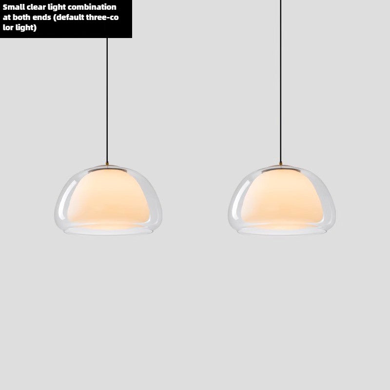 HEIKESZ Creative Danish Cream Wind Jelly Chandelier Nordic Minimalist Pendant Light for Cafe Restaurant Bedside Ceiling Decor