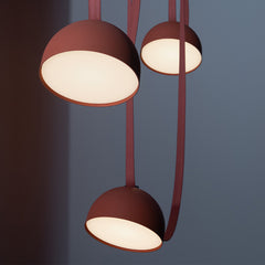 HEIKESZ Nordic Style Orange 3 Head Canvas Pendant Light Minimalist Designer Lamp Creative Italian Bar Restaurant Lighting