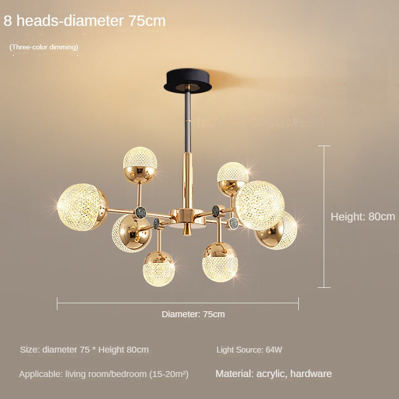 HEIKESZ Modern Light Luxury Chandelier Italian Creative Magic Bean Design for Living Room Bedroom Dining Room High End Lighting