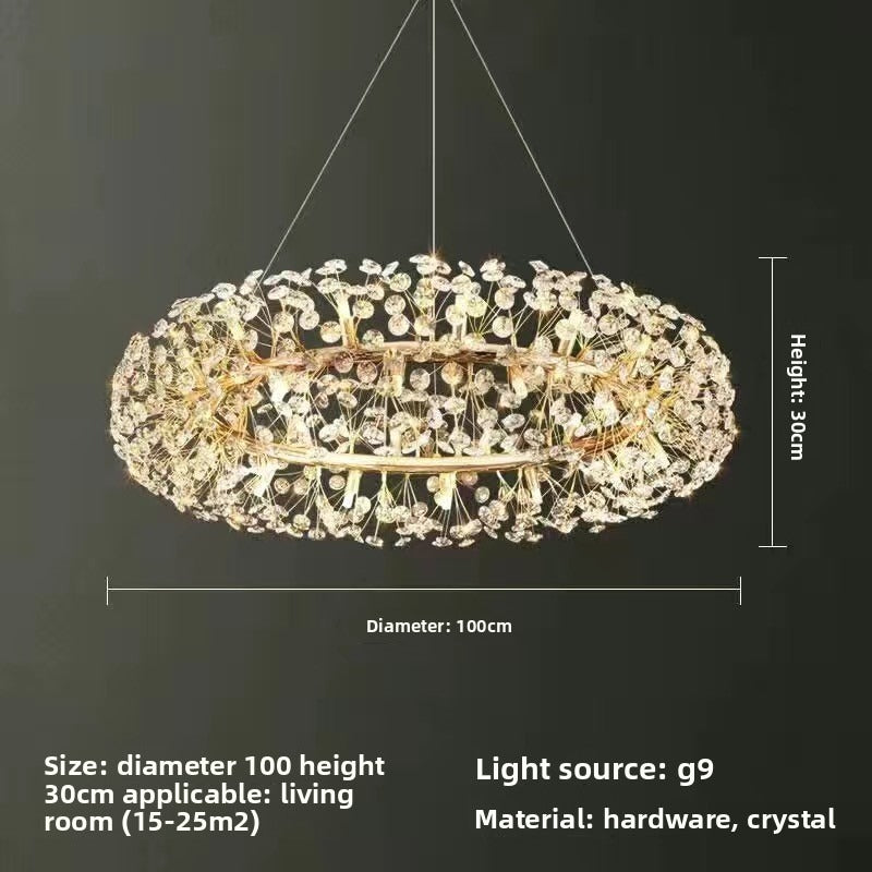 HEIKESZ Nordic creative dandelion chandelier clothing store Internet celebrity crystal lamps bedroom lights bar lights luxury restaurant lamp lighting fixtures for celling lights