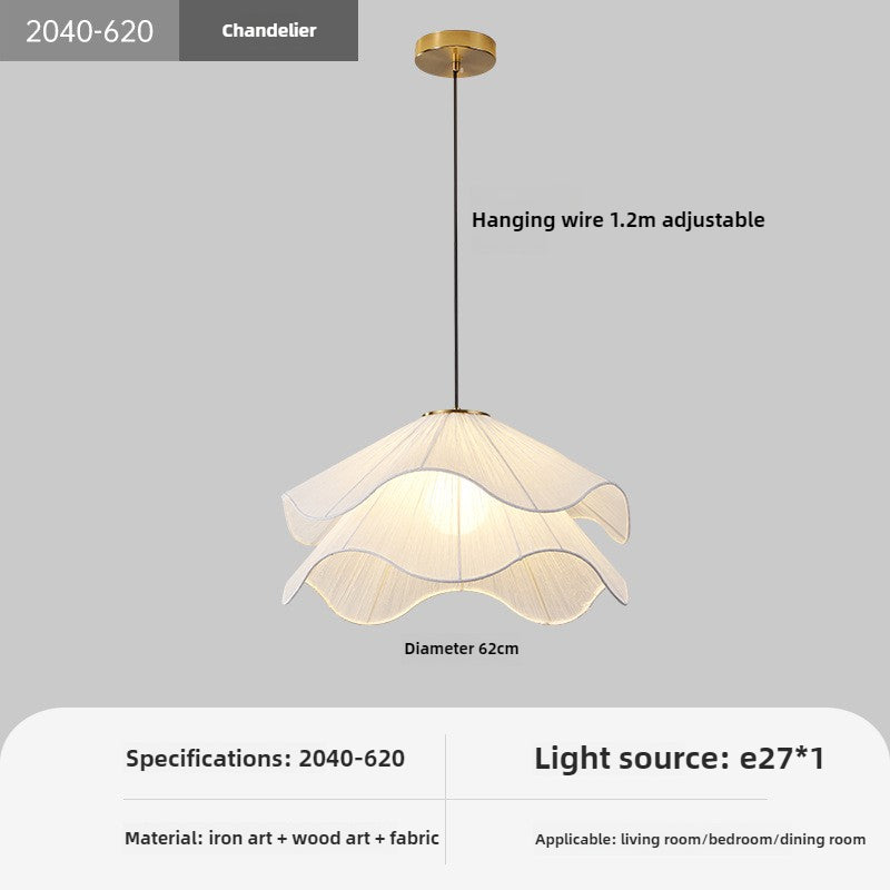 HEIKESZ Advanced cream wind chandelier living room light master light bedroom light Nordic simple warm romantic master bedroom lamp light fixtures for celling light