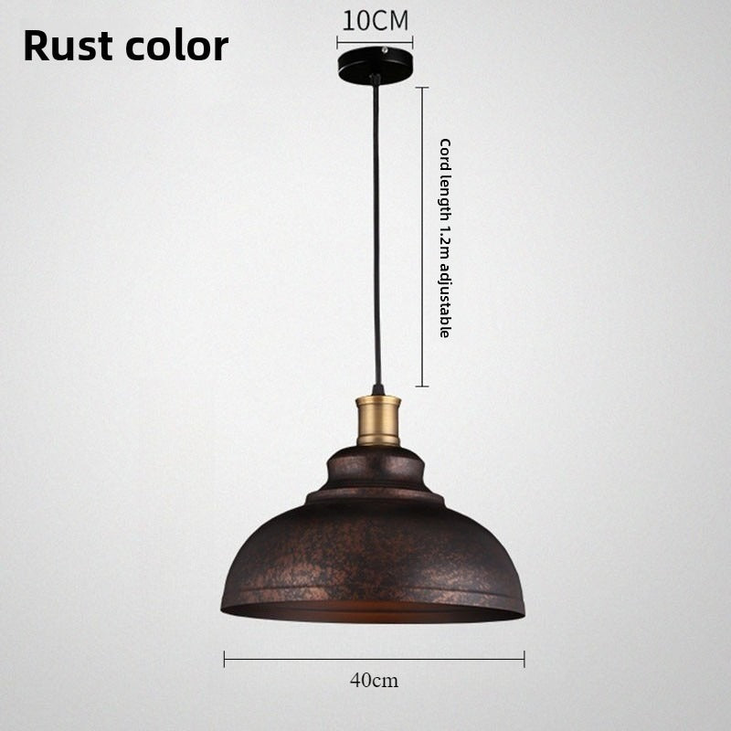 HEIKESZ Vintage Bowl Pendant Light Industrial Style Single Head Iron Ceiling Lamp for Bar Balcony Restaurant Clothing Store Loft Lighting