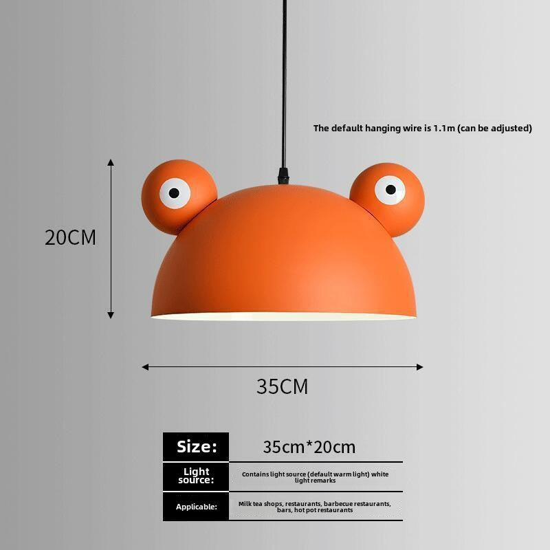 HEIKESZ Nordic industrial wind lamp Internet celebrity creative simple bar restaurant restaurant hot pot shop commercial single head orange chandelier