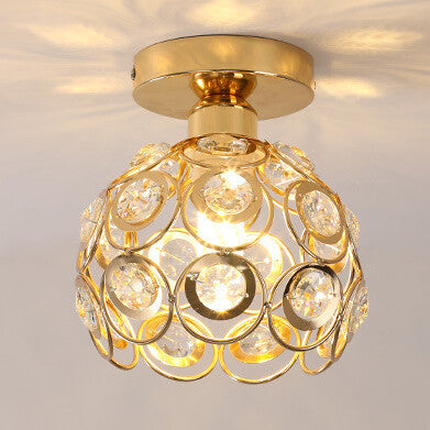 HEIKESZ Creative Unique Crystal Aisle Corridor Light Simple Modern Hallway Entrance Foyer European Balcony Small Ceiling Light american style retro outdoor indoor retro bedroom lamp american-style Industrial wind